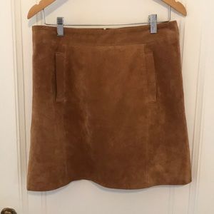 Tan suede skirt